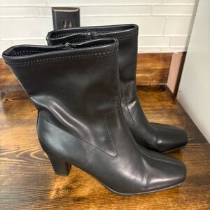 Aerosoles Cinnamon Black Mid Calf Boots Size 9.5